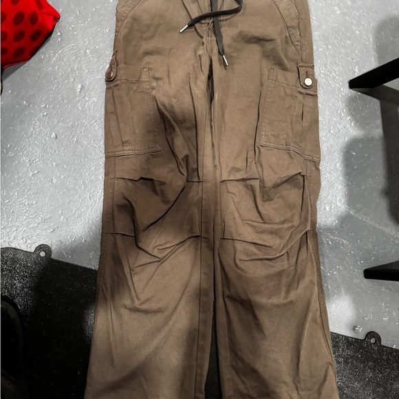 Cider Brown Cargo Jeans Relaxed Fit Utility Style - Picture 2 of 4